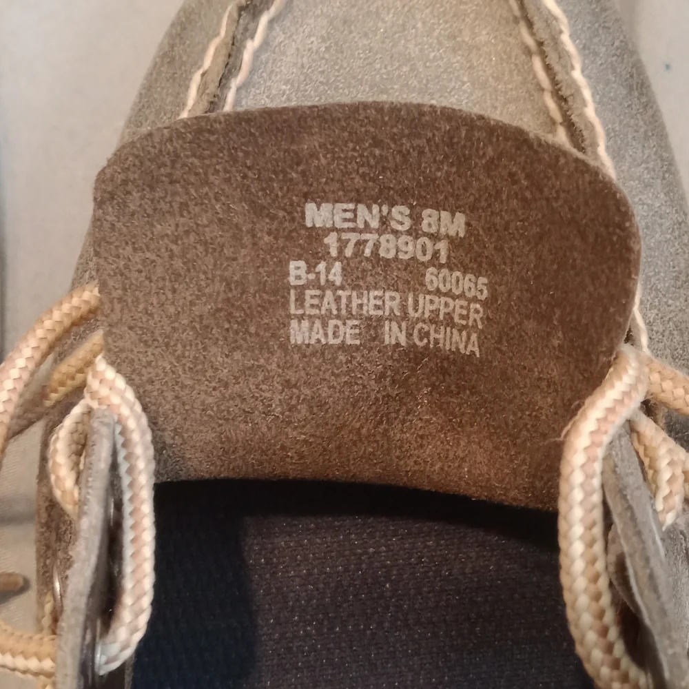 Sperry Top-Sider men tan and black boat shoes size 8 medium